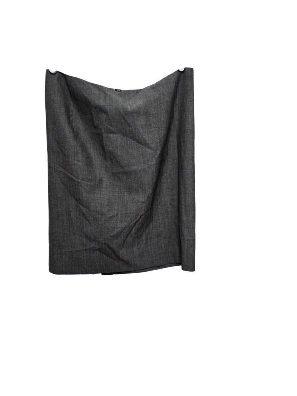 Anne Klein Wool Pencil Skirt Gray Size 10 Career Office